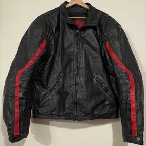 Dainese Elbows Shoulders Armor Leather Motorcycle Jacket Sz 58 US XL biker Black